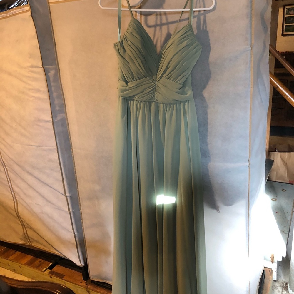 Kennedy Blue Sage Green Chiffon Bridesmaid Dress